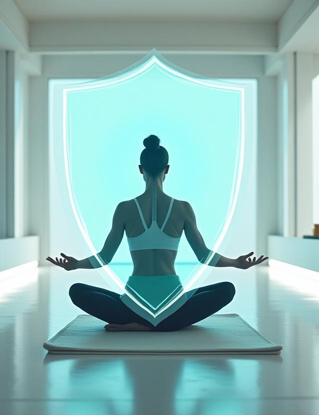 Concetto di sicurezza e privacy digitale nel fitness